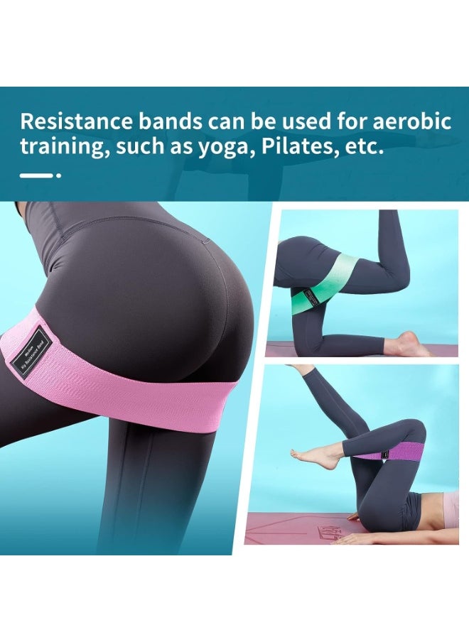 SportQ SportQ Premium Resistance Band Set for Legs, Sit Up Band Set, Wide Hip Bands, Exercise Resistance Bands, Non-Slip Elastic Belt Loops (Set of 3)multicolor  - Image 5
