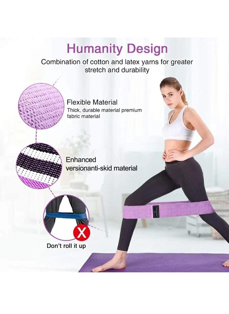 SportQ - SportQ Premium Resistance Band Set for Legs, Sit Up Band Set, Wide Hip Bands, Exercise Resistance Bands, Non-Slip Elastic Belt Loops (Set of 3)multicolor - Image 1