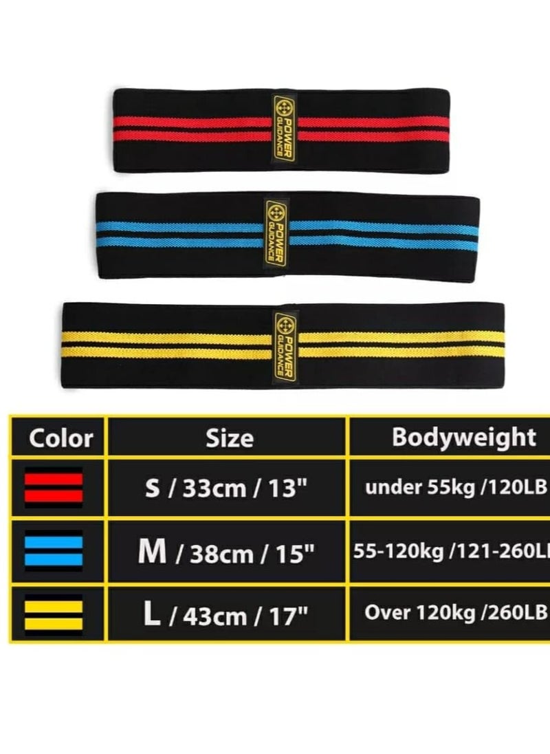 SportQ - SportQ Premium Resistance Band Set for Legs, Sit Up Band Set, Wide Hip Bands, Exercise Resistance Bands, Non-Slip Elastic Belt Loops (Set of 3)multicolor - Image 1