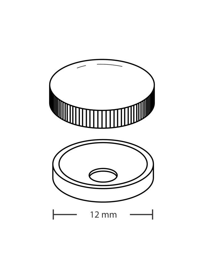 ROK 10 Pack Hardware Metal Countersunk Snap On Screw Cover Cap 15/32" (12 mm) for Size #6 and #8 - Image 2