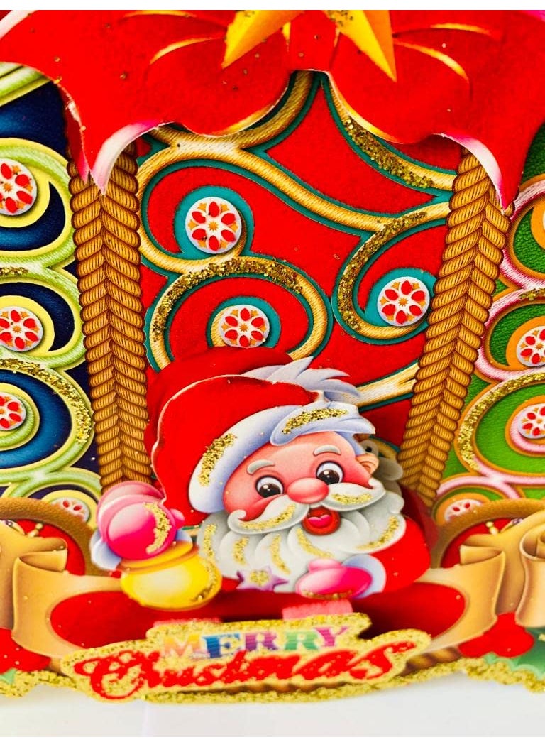 Lazybeee LAZYBEEE Christmas Decoration Christmas Candle Sticker Santa Claus Beautiful Wall Stickers for House Living Bed Room Office Design 2  - Image 5