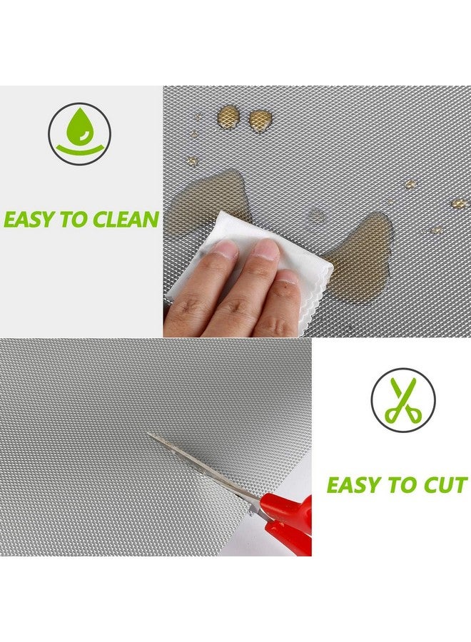 CLAPONE Kitchen Mats for Shelves/Fridge Liners/PVC Mats for Kitchen/Shelf Liners/Multipurpose Anti-Slip Mat/Sheet for Fridge/Kitchens/Cupboard/Drawers/EVA Mat (PaleGrey, 45cm X 5 Mitre) - Image 4