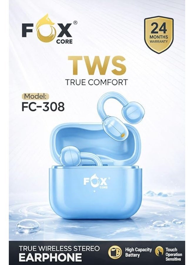 Fox Core ClipBuds Wireless Bluetooth Earbuds, Blue, Noise Cancelling, with Ear Clip and Bluetooth 6.0 Connectivity, High-Definition Sound - Image 3
