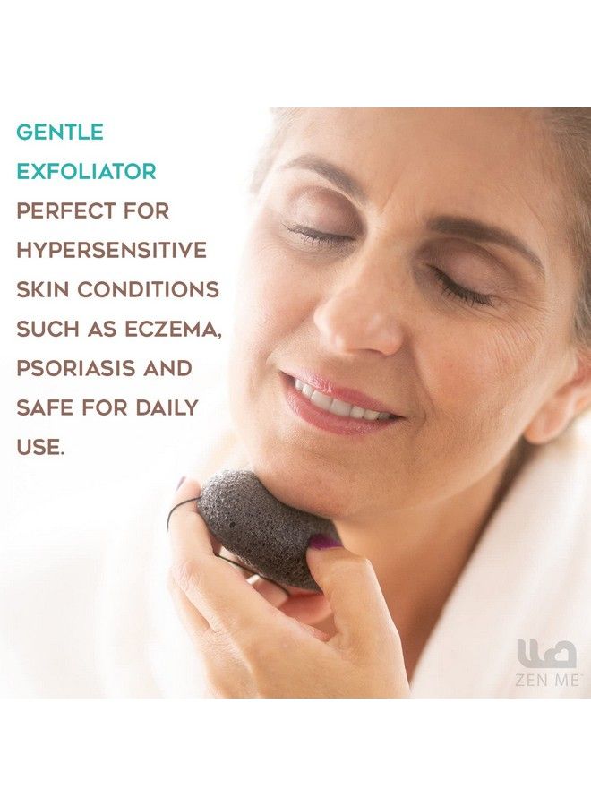 ZEN ME Dry Brush Set Premium Body Exfoliator Brush Exfoliating Gloves Pumice Stone For Feet & Konjac Sponge For Face Boar Bristle Body Brush For Showering Bath Brush Natural Skin Scrubber Tools  - Image 5