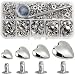 YORANYO 150 Set Mixed Size Rivets Kit Silver Heart Studs for Clothing Fabric Leather Crafting Rivet Tool for Jackets Shoes Bags Belts Purse - Image 2