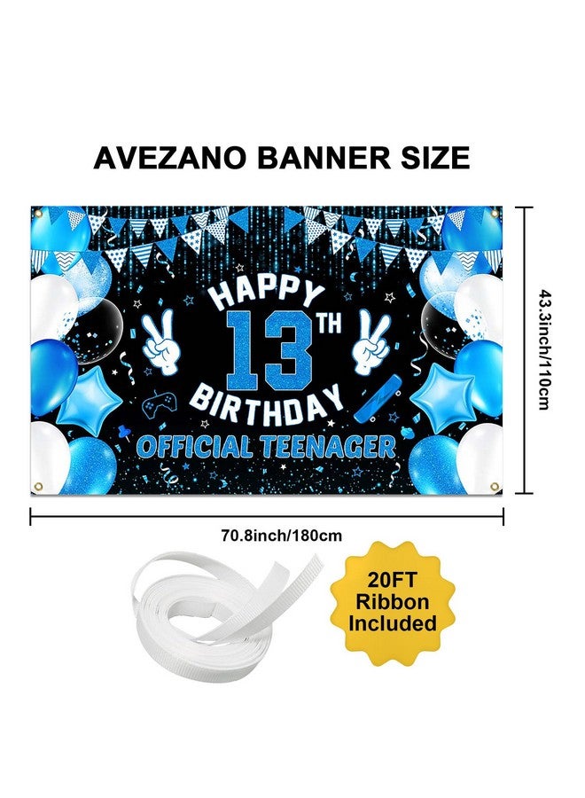 Avezano زينة عيد الميلاد الثالث عشر لأفازانو للأولاد لافتة عيد ميلاد سعيد 13 عامًا 6x3.6 قدم خلفية حفلة عيد الميلاد 13 عامًا - Image 2