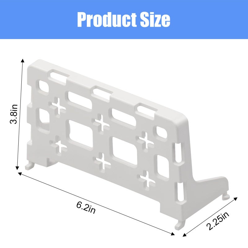 Miyolo 2Pcs 49605-Aub Structured Media Panel Accessories Structured Media Enclosure Universal Shelf Mounting Bracket For Leviton Media Panel -That Supports 20Lbs Of Weight - White - Image 2