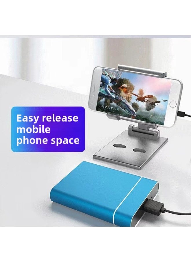 Generic Mobile Hard Disk Large Capacity Ssd Ultra-thin Metal Solid State Storage 500g External Computer Mobile Phone 8tb Solid State Disk-Capacity:12tb (64gb Expansion) Supply-Interface:7th Generation Silver  - Image 2