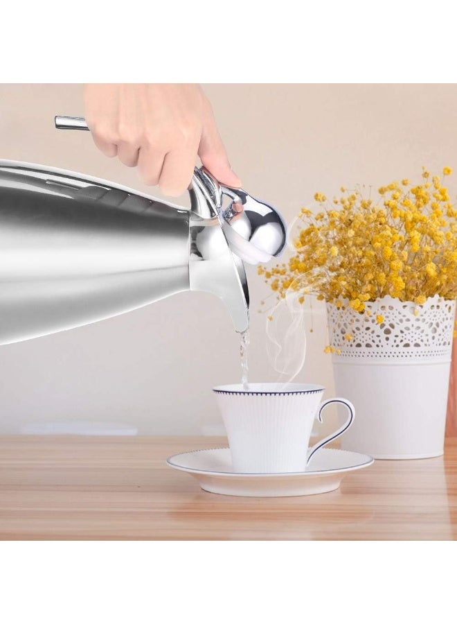 fasient غلاية قهوة فاسيانت من الفولاذ المقاوم للصدأ، زجاجة ماء ساخن معزولة حرارياً بجدار مزدوج سعة 2 لتر - Image 2