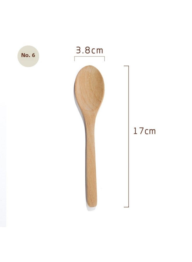 Mini Wooden Spoons Unpainted Lotus Wood Spoons Text Logo Engraving Honey Jam Dinnerware Activity Gifts-Color:No. 6 Lotus Wood Unpainted Big Tip: 17 * 3.8cm  - Image 1