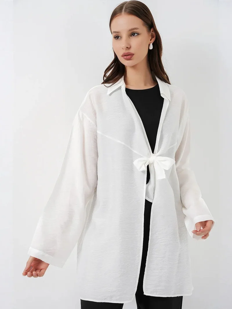 بيغ دارت BDART Tie Detail Long Sleeve Kimono