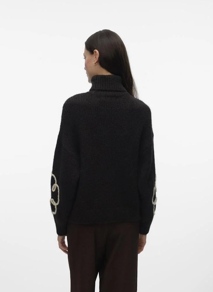 VERO MODA Vmfatima Long Sleeve Rollneck Pullover Sweaters