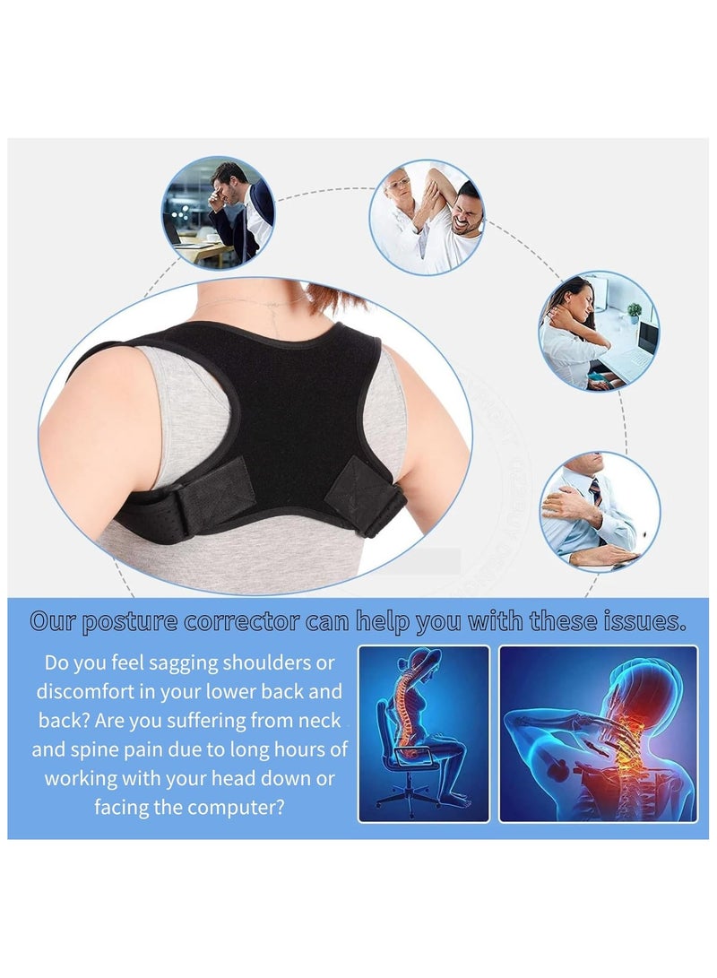 Generic Posture Corrector for Women, Back Brace for Men, Adjustable Posture Corrector, Shoulder Brace, Back Posture Corrector Women, Back Pain Relief, Posture Brace, Back Straightener, Upper Back Support  - Image 4