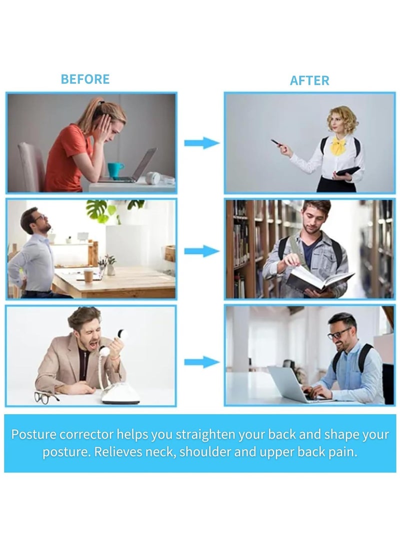 Generic Posture Corrector for Women, Back Brace for Men, Adjustable Posture Corrector, Shoulder Brace, Back Posture Corrector Women, Back Pain Relief, Posture Brace, Back Straightener, Upper Back Support  - Image 5