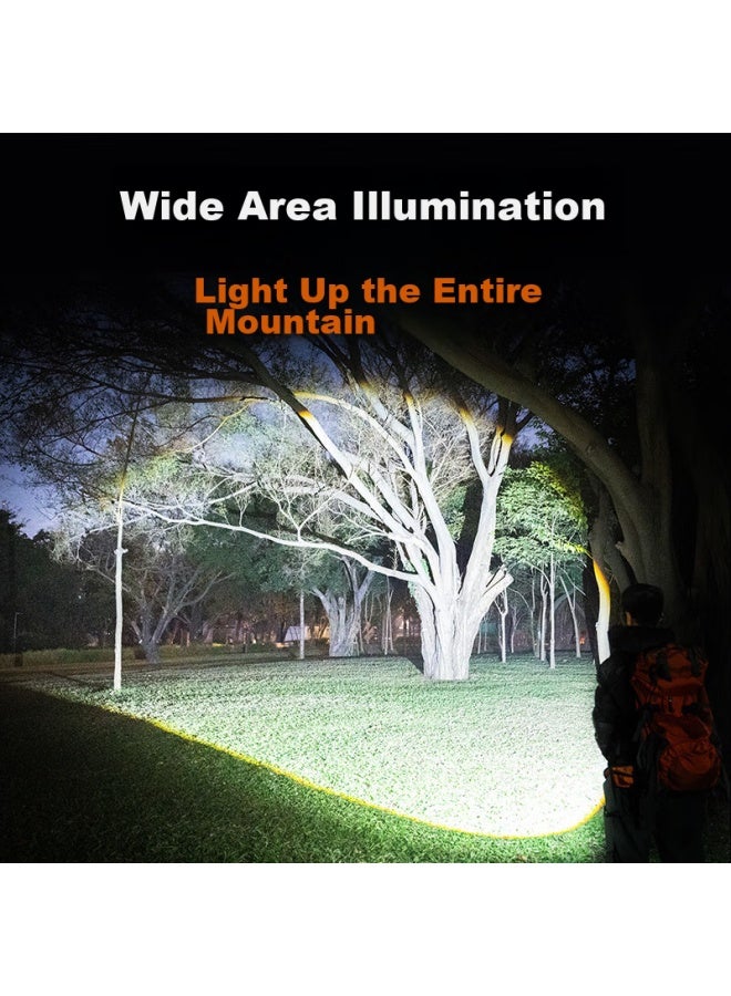 Supfire Flashlight, High Brightness, Long Battery Life, Outdoor Survival, Zoomable, Long-range, Military-grade, Compact, Home-use, Sky-piercing, 200000 Lumens - Image 3