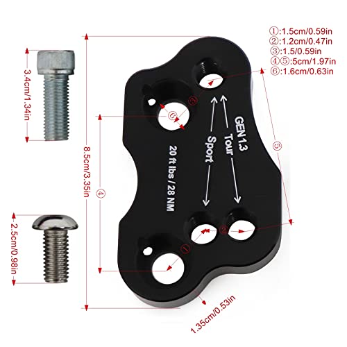HAONEL Handlebar Risers CNC Aluminum Replacement for Honda Goldwing 1800 GL1800 2018-2023 Black Handlebar Extension Adapters Clamp - Image 4