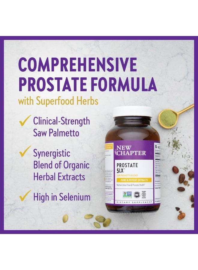 New Chapter Prostate Supplement - Prostate 5LX with Saw Palmetto + Selenium for Prostate Health - 120 ct Vegetarian Capsule - Image 4