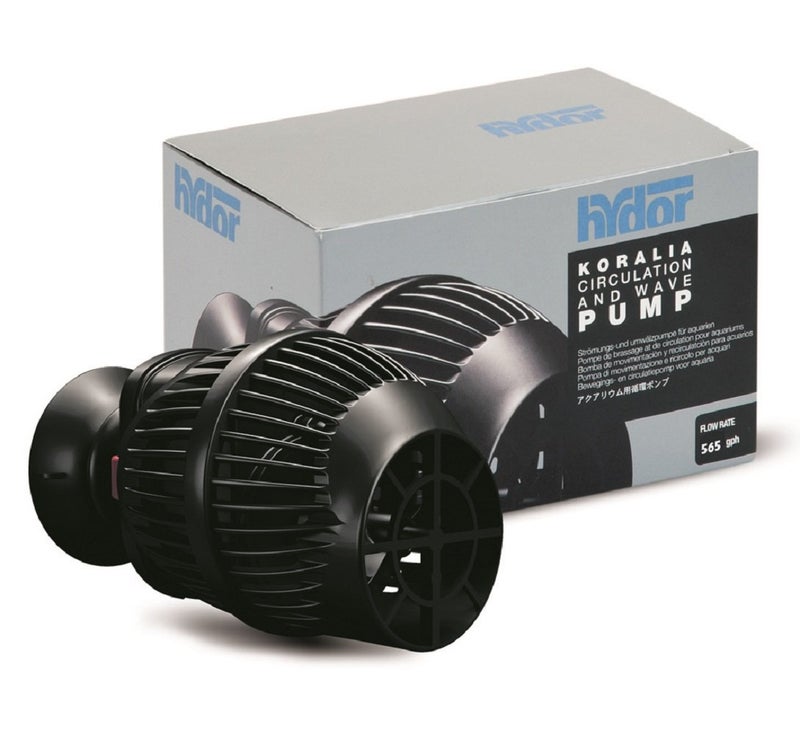 Hydor Koralia Nano Aquarium Circulation Pump, Includes Built-In Cable Protector, 565 GPH, Measures 2.4-Inches & is Ideal for Fresh or Salt Water Use - Image 1