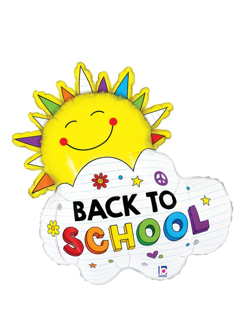 Betallic 26" Foil Balloon Back To School Sunshine - Image 1