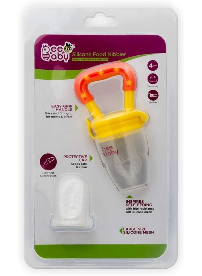 Beebaby Silicone Food and Fruit Nibbler with Extra Silicone Mesh (Yellow) - Image 2