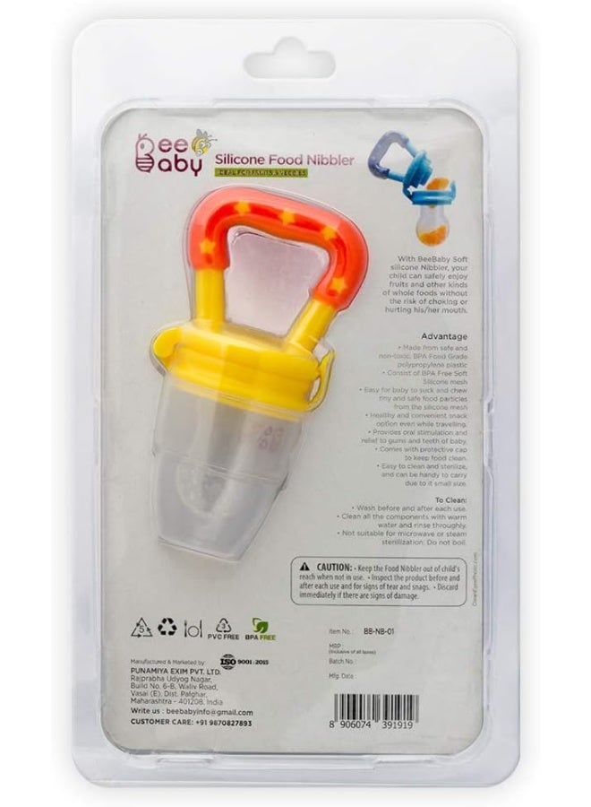Beebaby Silicone Food and Fruit Nibbler with Extra Silicone Mesh (Yellow) - Image 4