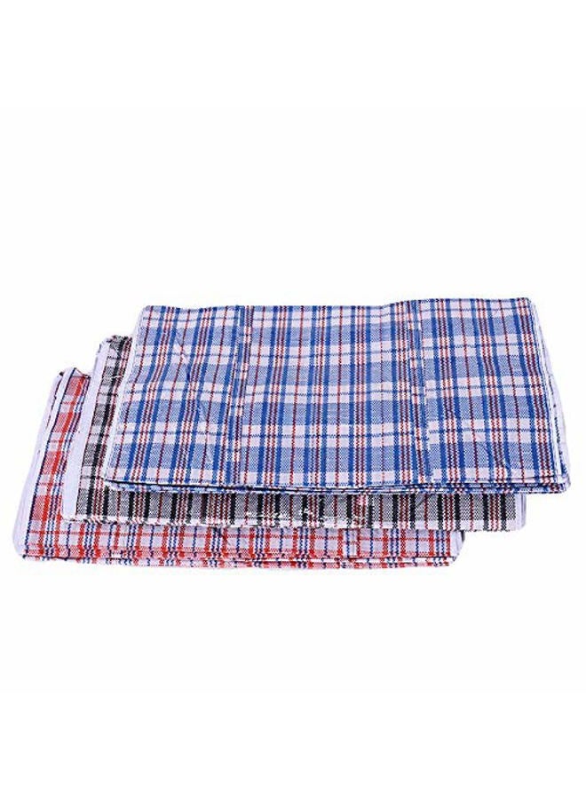 Premium Life Set of 3 Jumbo STORAGE LAUNDRY SHOPPING Bags with Zippers and Handles. Size 27"x25"x5" - Image 2