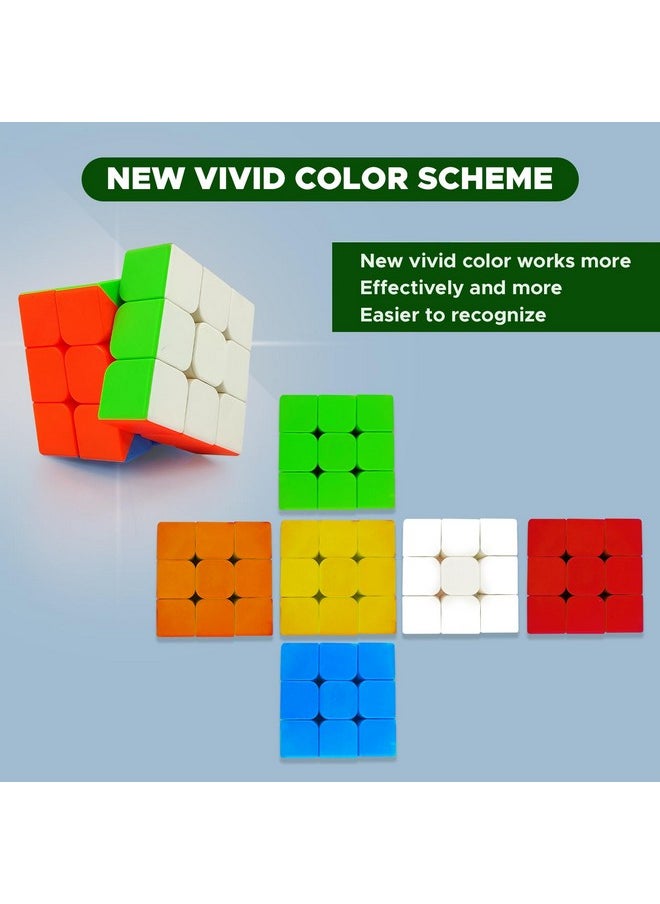 أن أتش آر لعبة مكعبات الألغاز السحرية NHR Cubes 3x3 Speed Stickless للأطفال (3+ سنوات، متعددة الألوان)  - Image 5