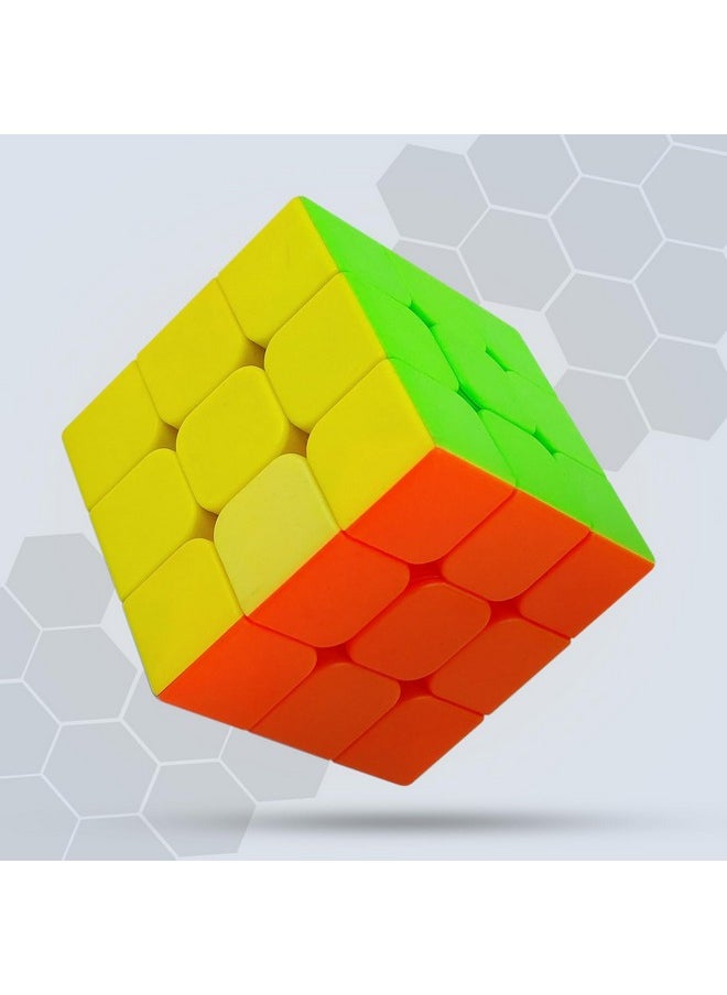 أن أتش آر لعبة مكعبات الألغاز السحرية NHR Cubes 3x3 Speed Stickless للأطفال (3+ سنوات، متعددة الألوان)  - Image 1