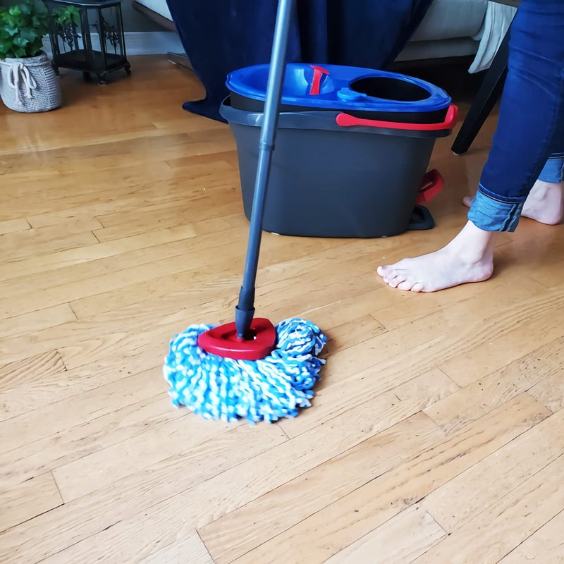 FAMEBIRD 4 Pack Spin Mop Replacement Heads Microfiber Mop Refills Compatible with 2 Tank System Replace Head Safe for Cleaning All Hard-surfaced Floors Includes 1 Extra Mop Replacement Base - Image 4