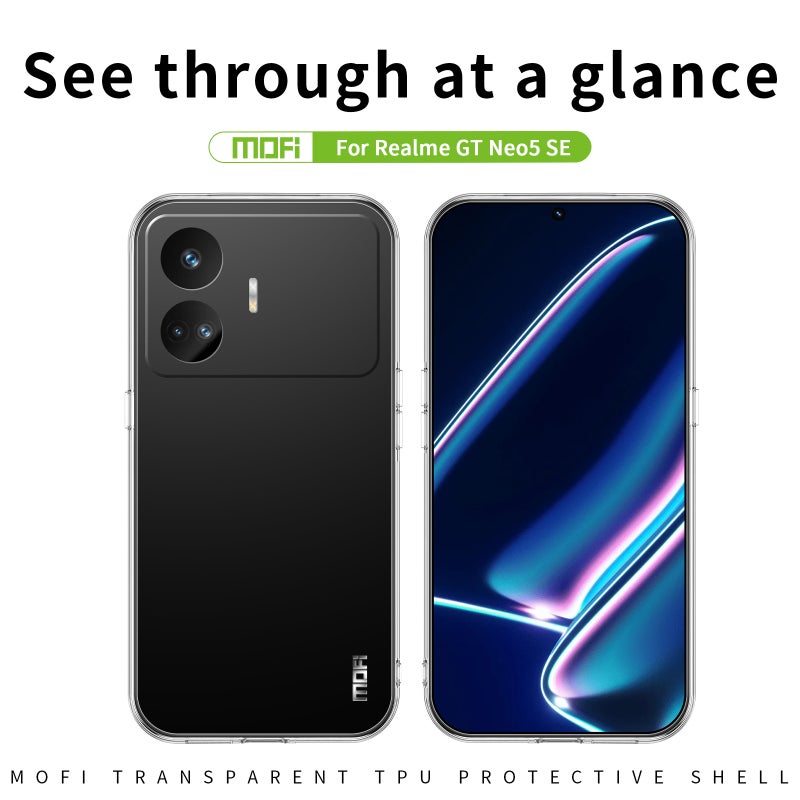 HuHa Case Cover For Realme GT Neo5 SE MOFI Ming Series Ultra-thin TPU Phone Case(Transparent) - Image 3