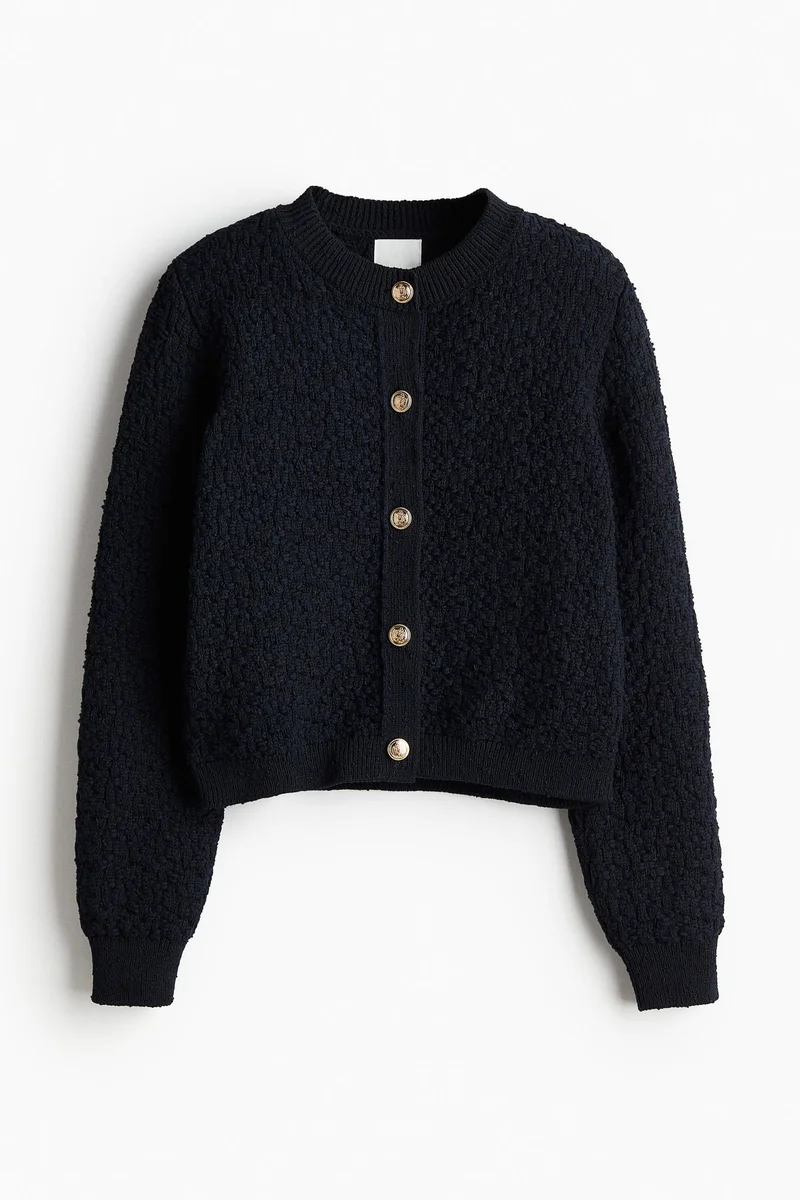 H&M Textured-knit cardigan