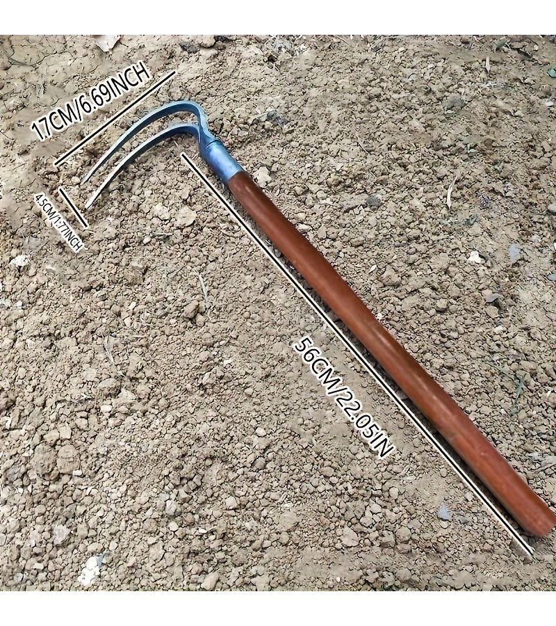 Forged Flat Headed Hoe Durable Garden Tool For Turning Soil Loosening Soil Planting Weed Removal Cultivating Land - Image 1