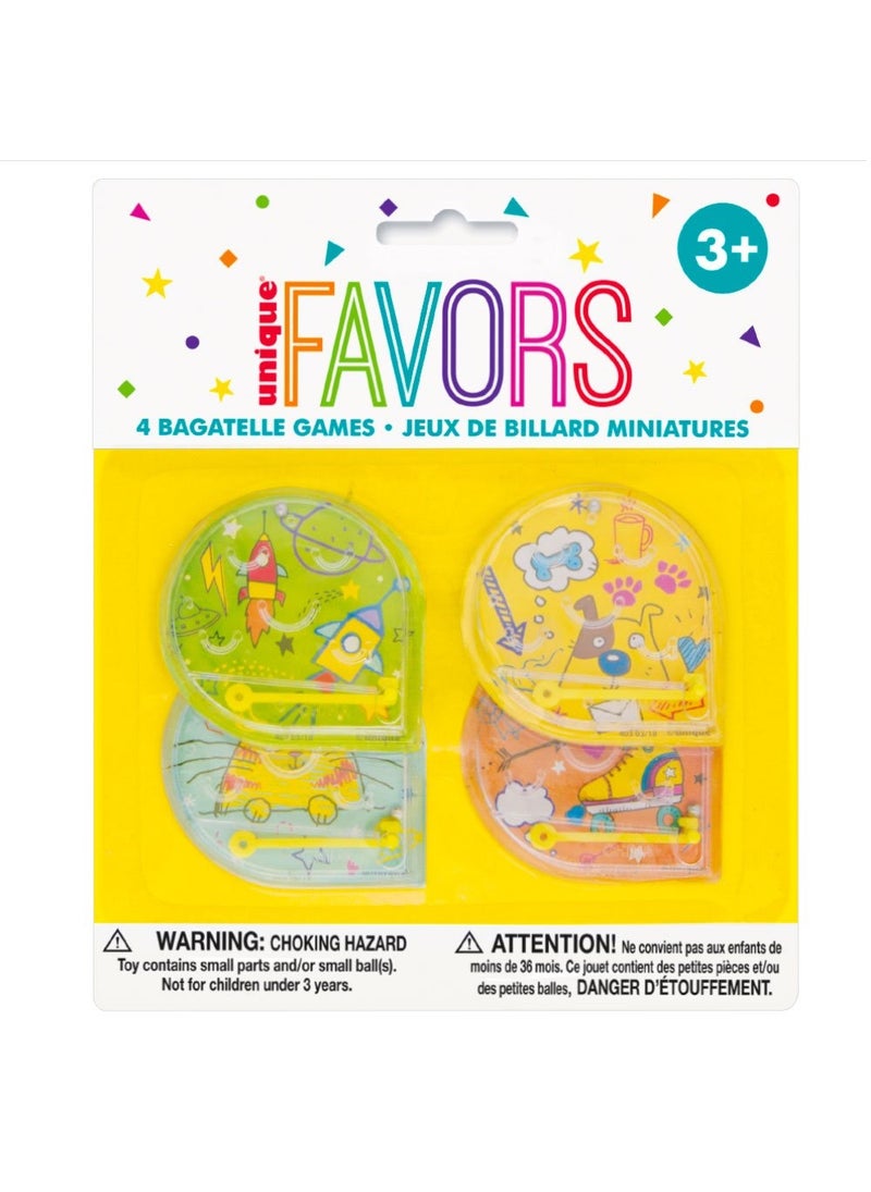 Unique Small Pinball Game Multicolor Plastic 4-Pack - Image 2
