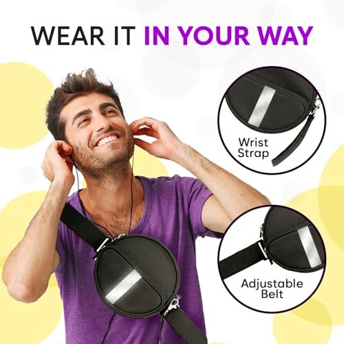 KLIM Portable CD Player Case, Waterproof Portable CD Player Carrying Case, Adjustable Strap, Suitcase with 3 Compartments - Image 2