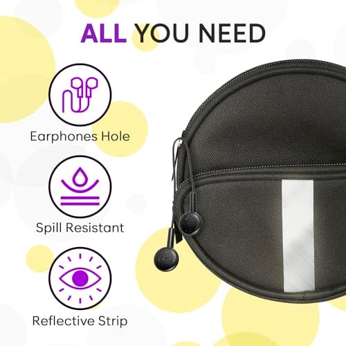 KLIM Portable CD Player Case, Waterproof Portable CD Player Carrying Case, Adjustable Strap, Suitcase with 3 Compartments - Image 4