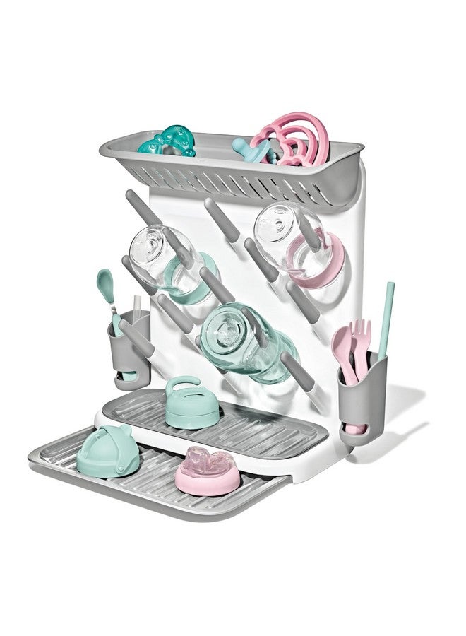 OXO Tot Expandable Drying Rack - Space-Saving Drying Rack | Newborn and Baby Essentials | Breastfeeding Essentials | Dry Baby Bottles | Save Space in Kitchen - Image 1