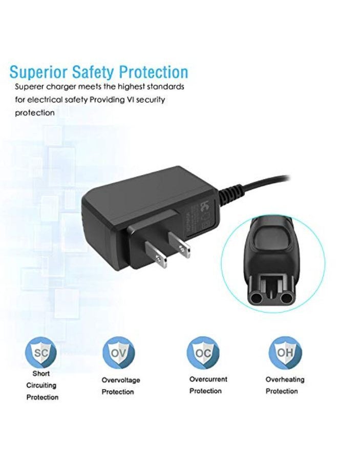 Superer - Norelco Charger Cord Fit For Philips Norelco Hq8505 7000 5000 3000 Series Mg7750 Mg7790 Electric Shaver Razor,Aquatec,Arcitec,Multigroom Beard Trimmer Adapter Power Supply Charging Cord - Image 1