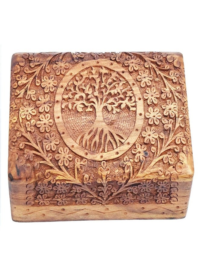 CRAFTCASTLE Handmade Wooden Jewellery Box for Women Jewel Organizer Tree Decor Gift Products,(7X5) Inch - Image 5
