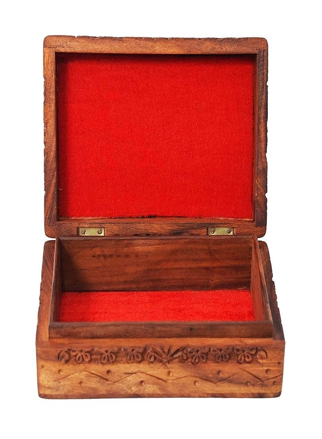 CRAFTCASTLE Handmade Wooden Jewellery Box for Women Jewel Organizer Tree Decor Gift Products,(7X5) Inch - Image 3