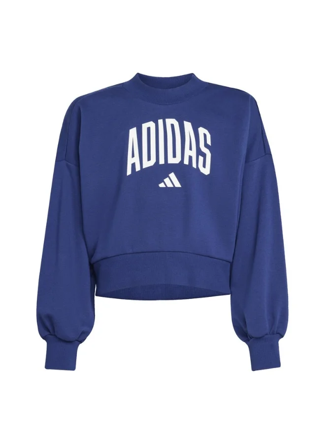 adidas Adidas Jg Clgt Ft Swt W Blue Not Sports Specific Sweatshirts For Women