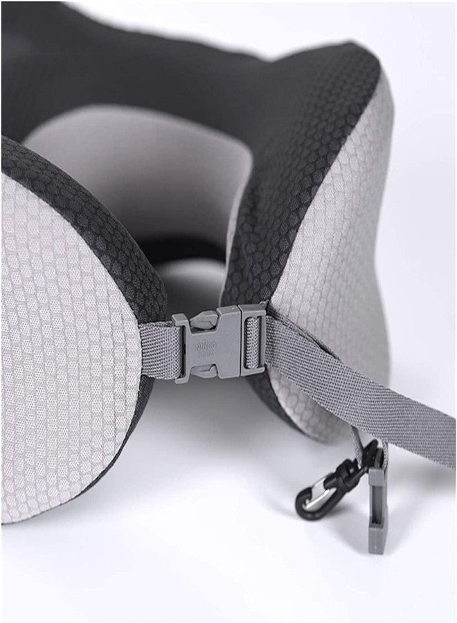 Aeoss Travel Pillow Memory Foam, Head Neck Support Airplane Pillow, U Shaped Neck Pillow with Detachable Cotton Shell & Zipper - Image 3