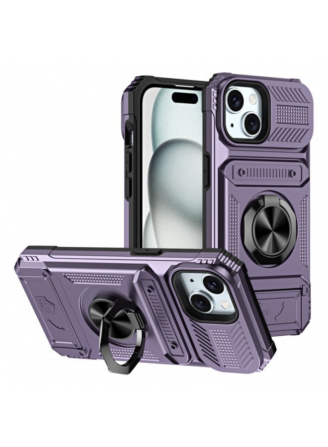 Applicable Iphone 17 Pro Max Phone Case With Card Slot, Ring Holder, Car Magnetic Mount, And Anti-drop Protection For Apple 16