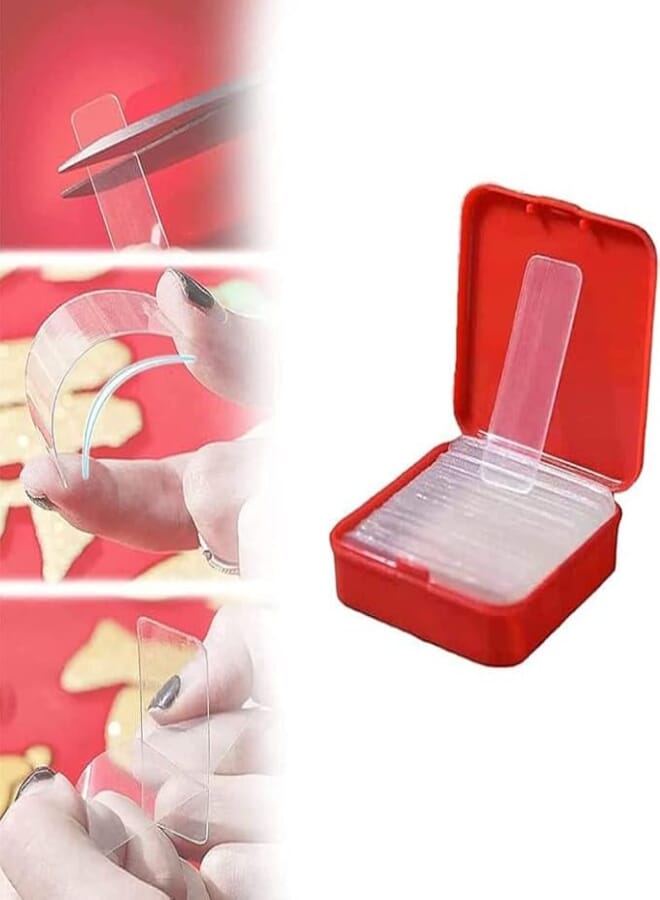 Reusable Multifunctional Double Sided Adhesive Tape, Removable & Reusable Nano Adhesive Mounting Tape for Walls, 60PCS/Box Powerful Double-Sided Tape, Double Sided Tape Heavy Duty, Strong Sticky Tape