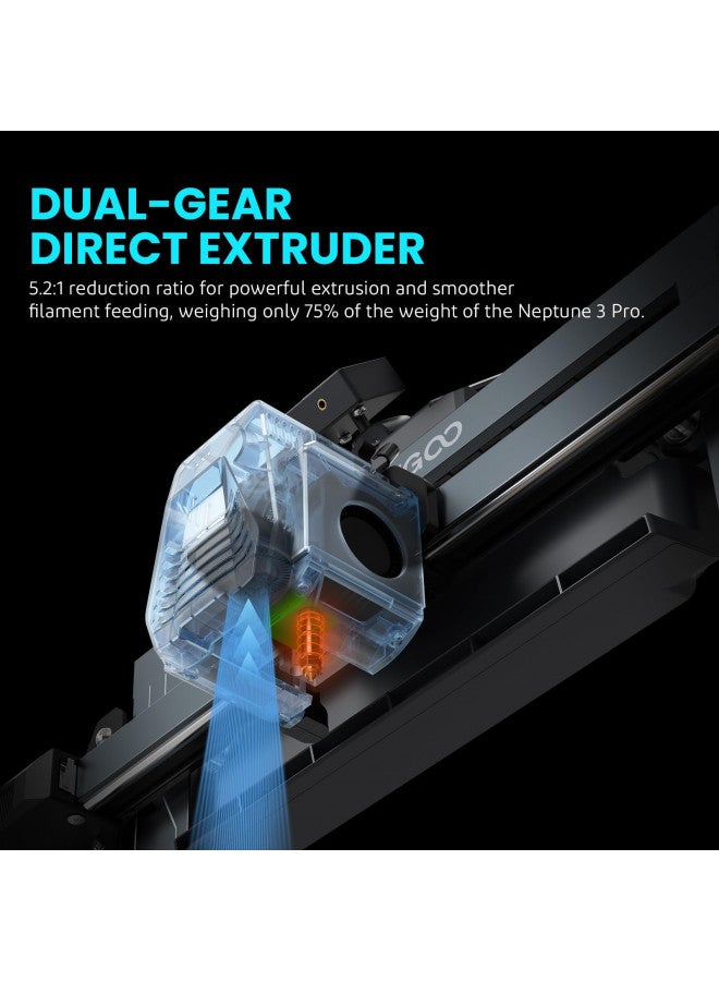 ELEGOO إيليغو طابعة ثلاثية الأبعاد نبتون 4 برو، محرك مزدوج التروس مباشر بالكامل، ملحقات طابعة ثلاثية الأبعاد الرسمية من إيليغو - Image 4
