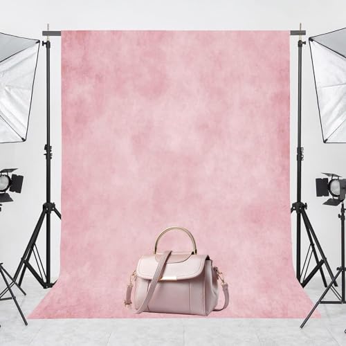 Haboke Abstract Pink 8x12ft Professional Photography Backdrop for Adult Portrait Photo Props Booth Background Photoshoot Studio with Thick Ployester Fabric Roller Pocket on Top - Image 4