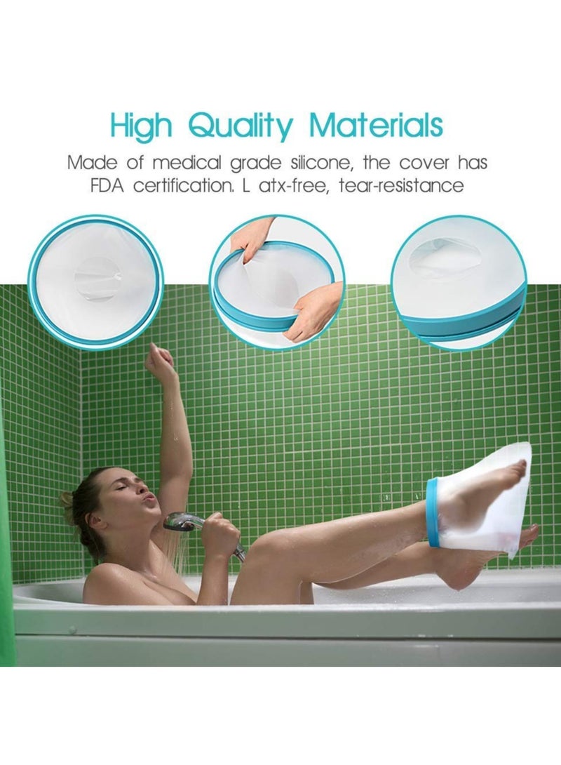 DUNISO Waterproof Cast Cover Foot, Cast Protector Adult Ankle For Shower Bath, Keep Foot Cast Bandage Dry, Watertight Cast Bag Shower Boot For Wound Foot  - Image 3
