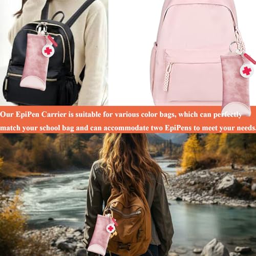 CHYDST 1 Pack Epipen Carry Case Epi Pens Carrying Case EpiPen Carrier EpiPen Carrier Slim with Clip Epipen Holder Pouch for 2 EpiPen Allergy Medicine Essentials - Image 5