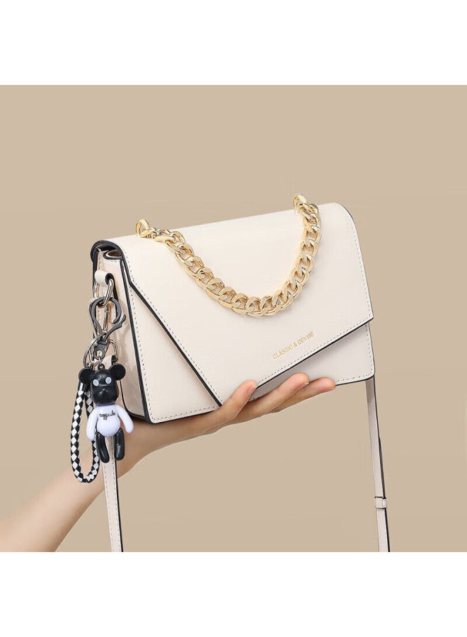 Yuyula Leather Handbag, Women's Crossbody Bag, Light Luxury Brand Shoulder Bag, Small Square Bag, Birthday And New Year Gift For Women And Girlfriends - Image 1