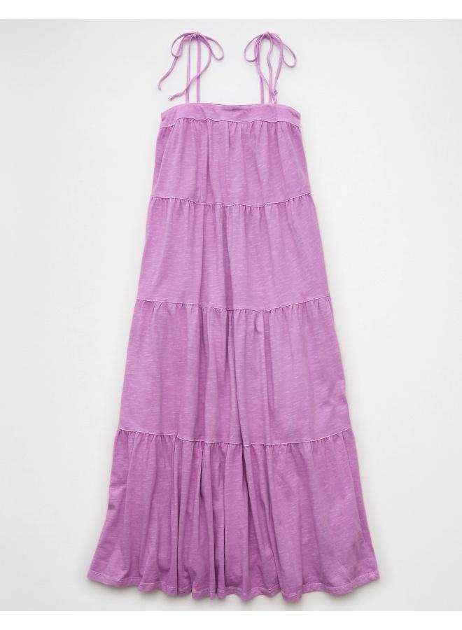 American Eagle AE Sunchaser Knit Tie Shoulder Maxi Dress - Image 3