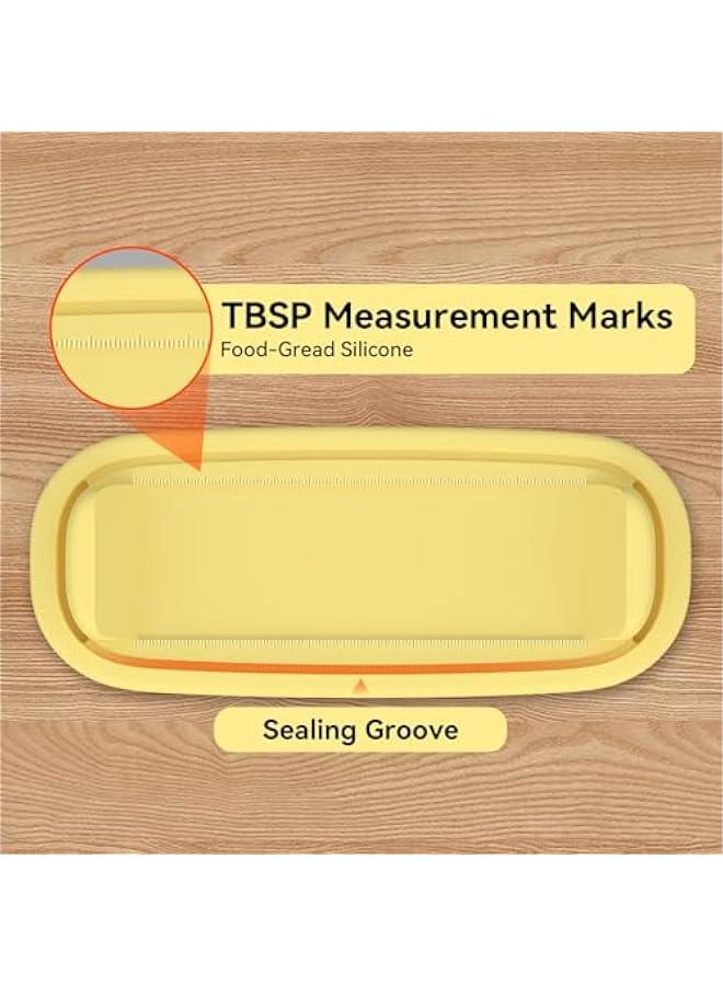 er Dish with Lid and Knife for Countertop and Refrigerator, er Stick Holder with Airtight Transparent Cover that Keeps er Soft - Image 3